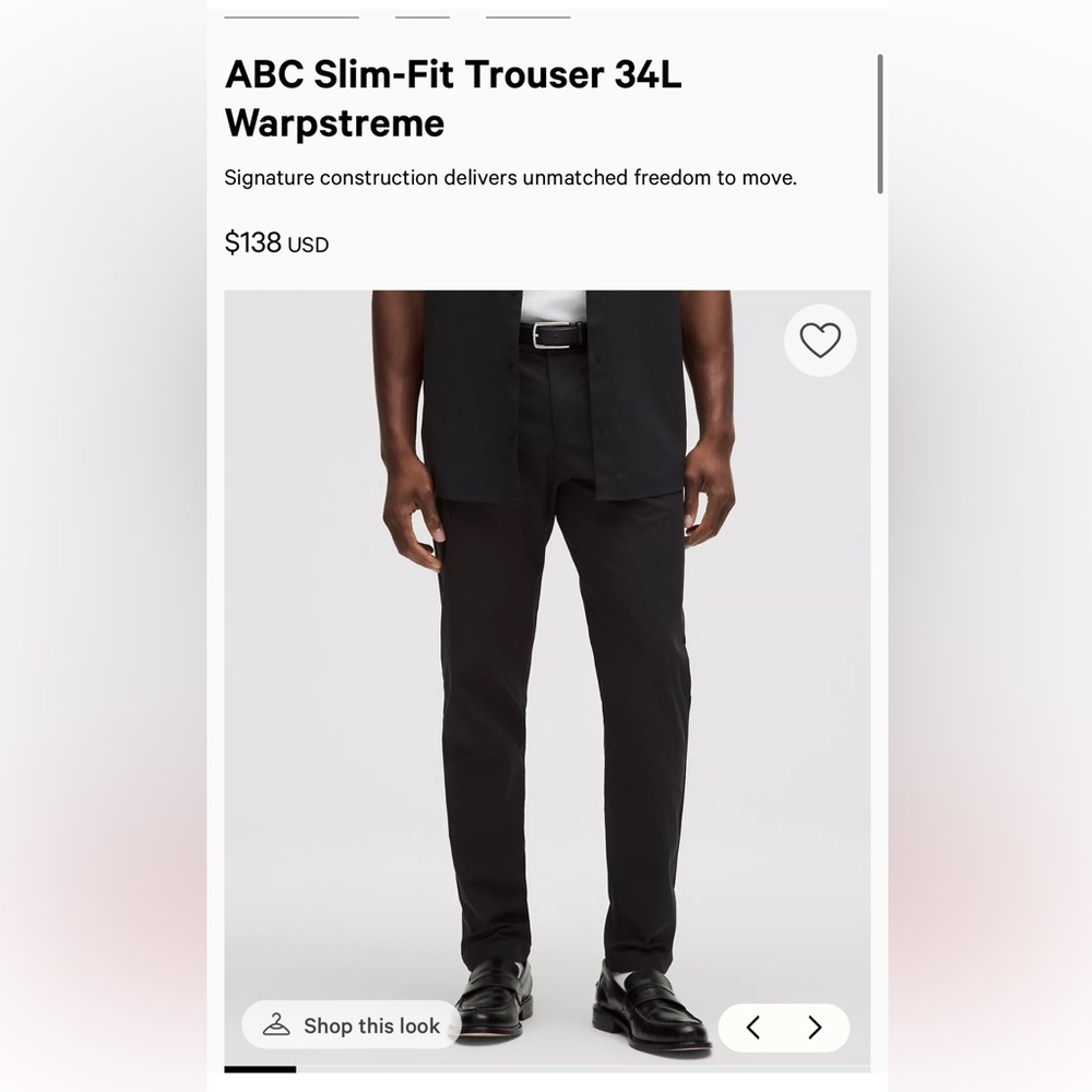 Lululemon Athletica Warpstreme Pants - Black